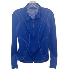 Zella Athletic Jacket Sz Medium Cobalt Blue Active Fitted Jacket